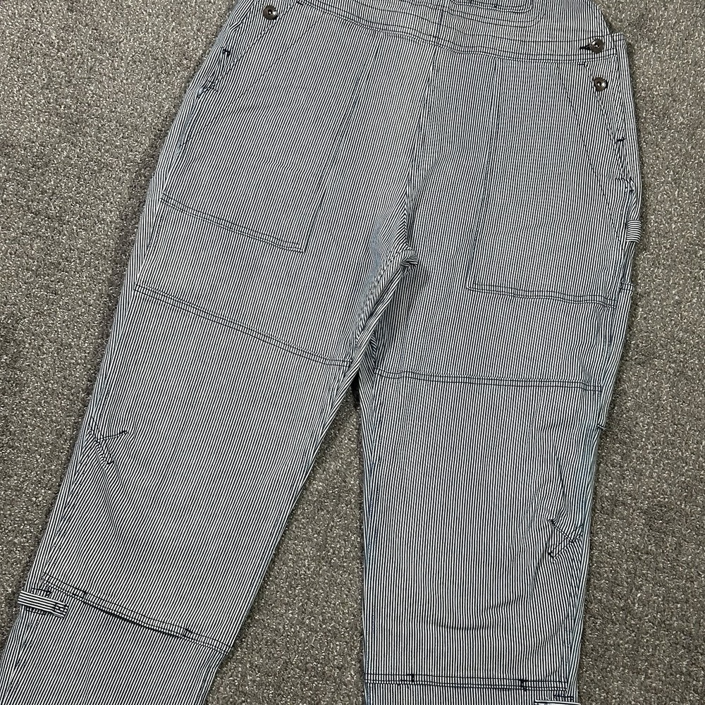 Duluth Trading Rootstock Gardening Overalls Women's M x31 Blue Railroad Stripe - Picture 9 of 12